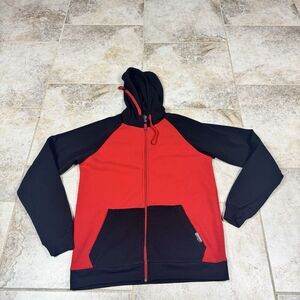 Vintage South Pole Sweater Mens XL Red Black Color Block Hoodie Y2K Streetwear